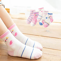 Vớ bé gái từ 3-12 tuổi kiểu cổ cao thun cotton 100% - ST02