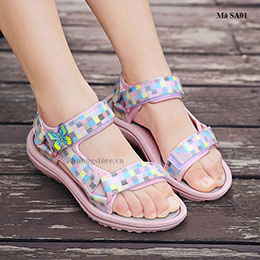 Giày sandal bé gái nhẹ êm màu hồng từ 4-12 tuổi - SA01